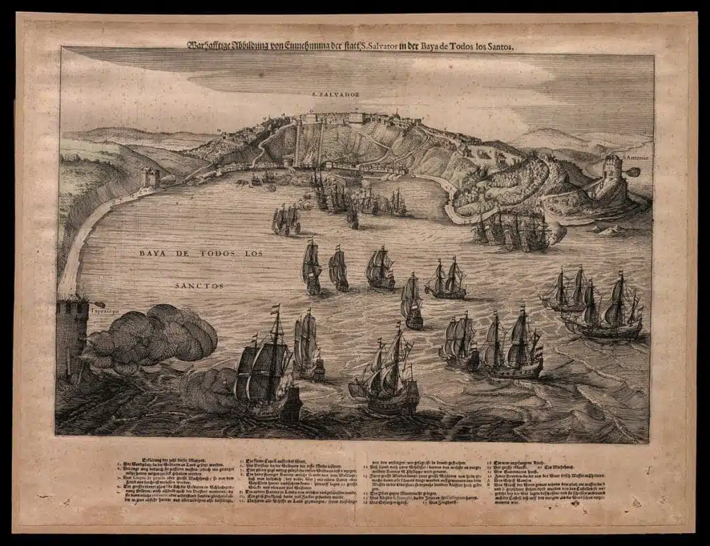 Mapa da entrada de São Salvador da Bahia de Todos os Santos Mapa da entrada de São Salvador da Bahia de Todos os Santos