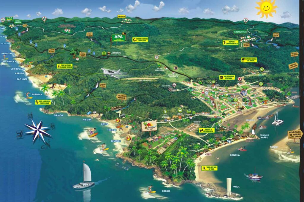 Mapa de Itacaré Mapa de Itacaré