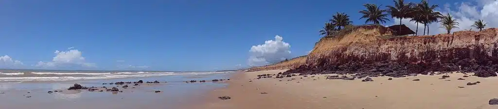 Panorâmica da praia de Costa Dourada em Mucuri - BA Panorâmica da praia de Costa Dourada em Mucuri - BA