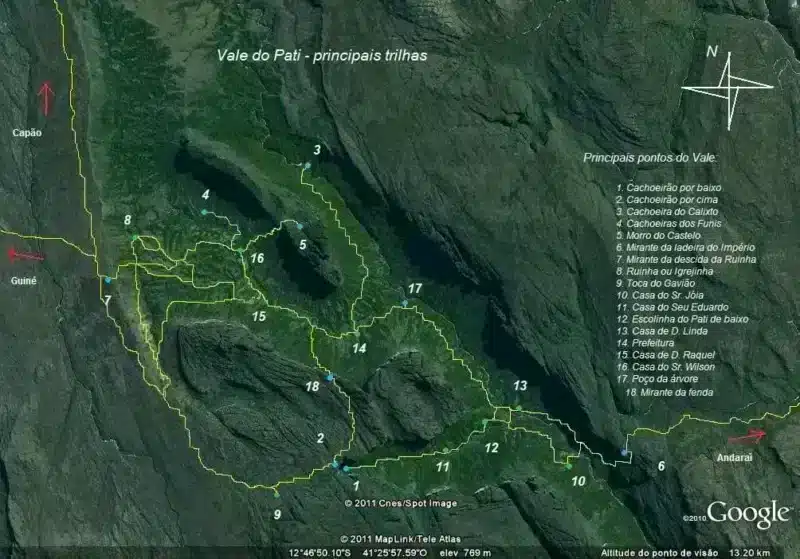 Principais Trilhas no Vale do Pati Principais Trilhas no Vale do Pati