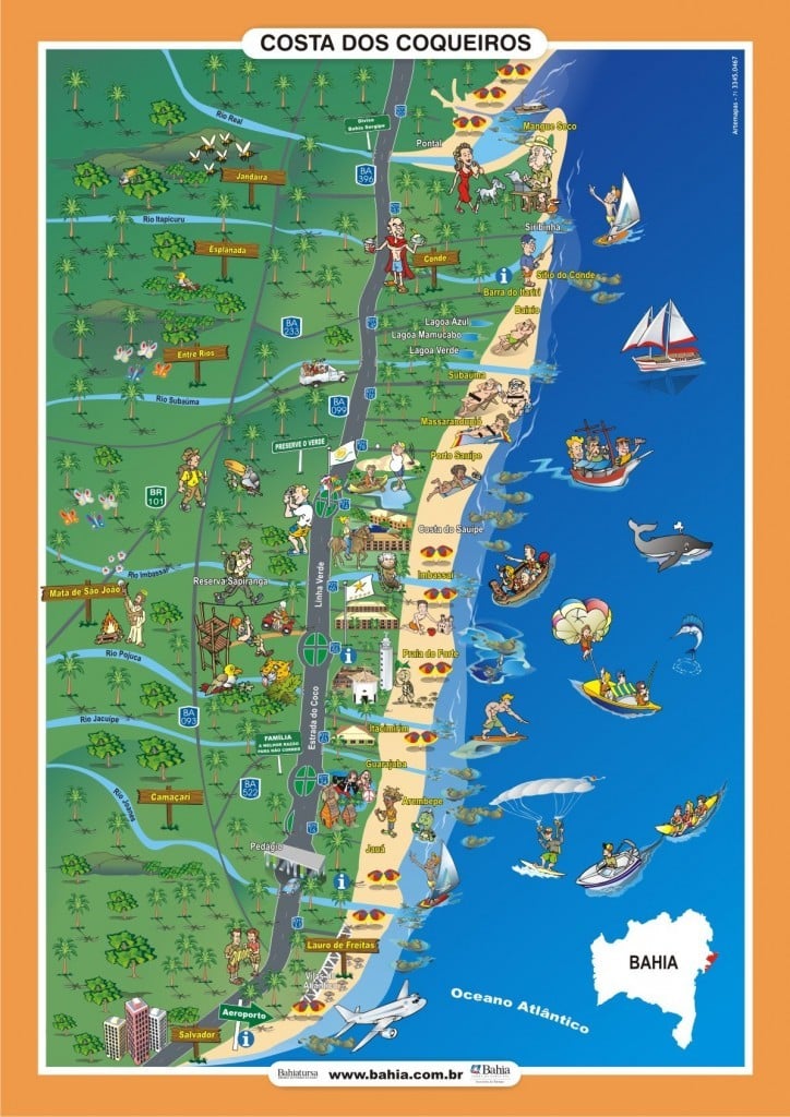 Mapa da Costa dos Coqueiros Mapa da Costa dos Coqueiros