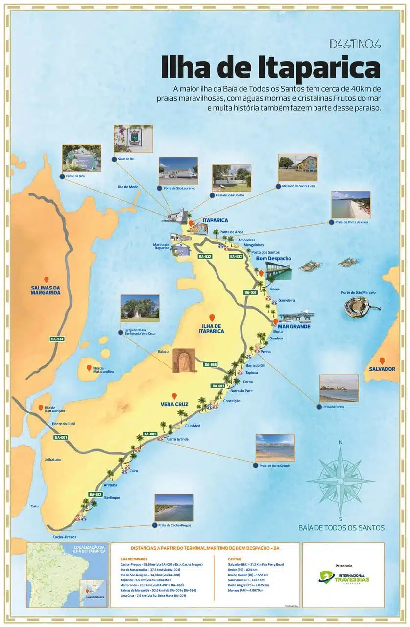 mapa da Ilha de Itaparica