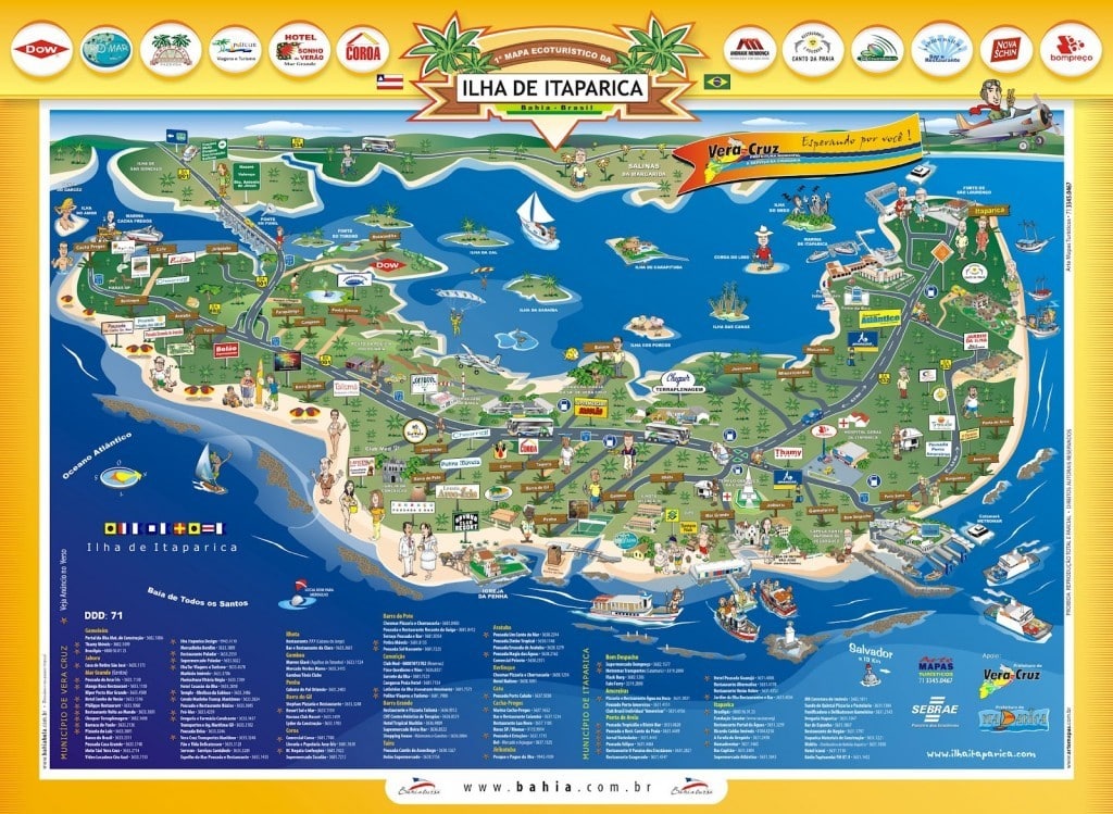 Mapa da Ilha de Itaparica mapa da Ilha de Itaparica