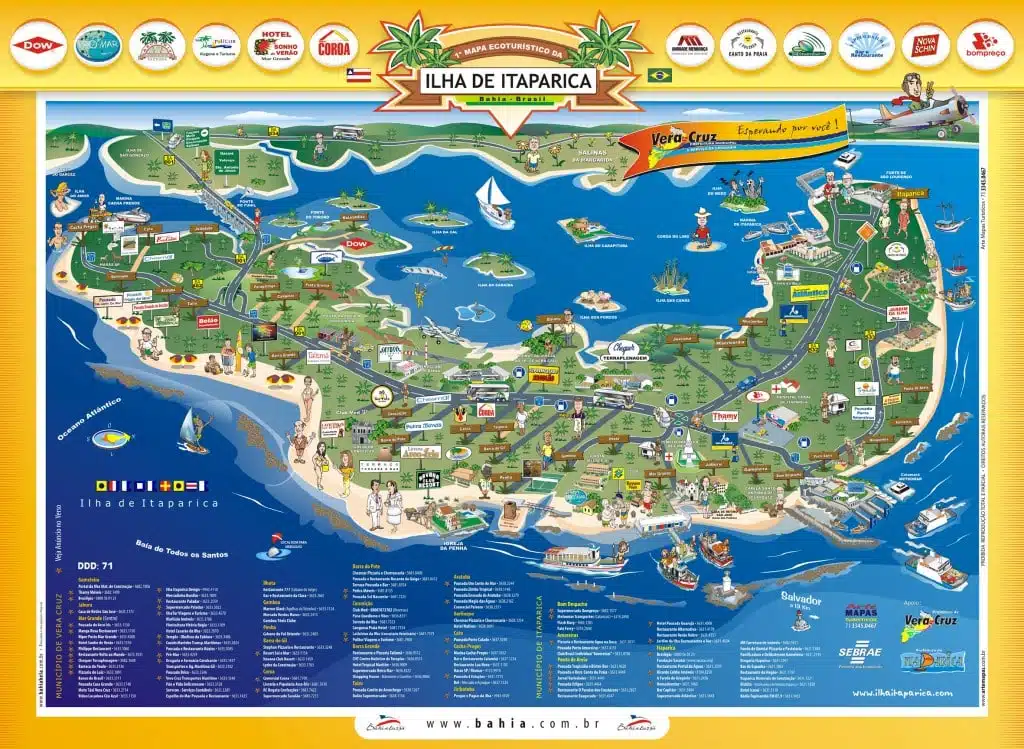 Mapa da Ilha de Itaparica Mapa da Ilha de Itaparica