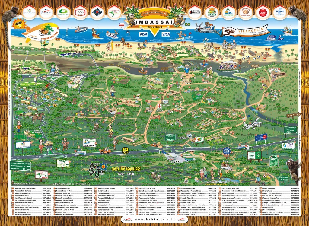 mapa de Imbassaí na Bahia mapa de Imbassaí