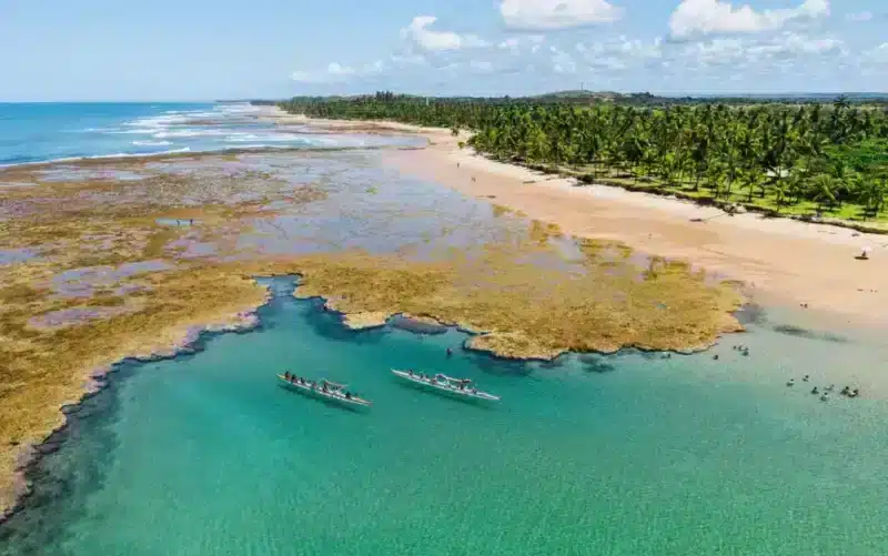 Piscinas naturais de Taipu de Fora na Península de Maraú Piscinas naturais de Taipu de Fora na Bahia