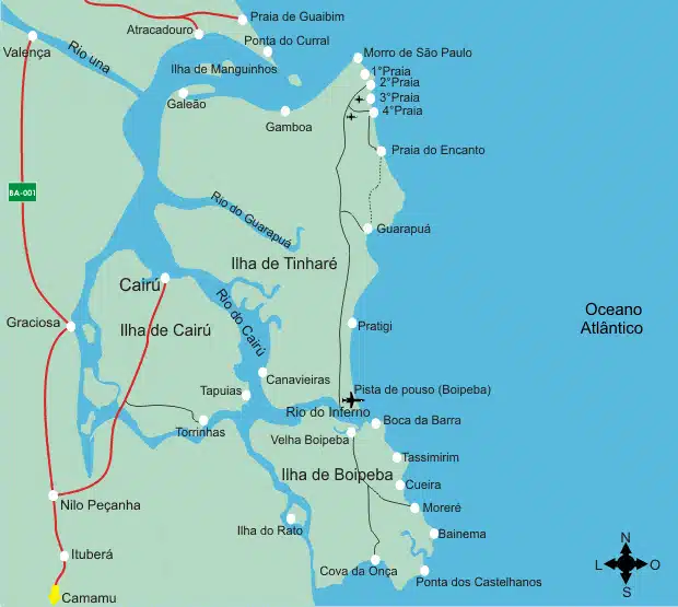 Arquipélago de Tinharé Mapa do Arquipélago de Tinharé