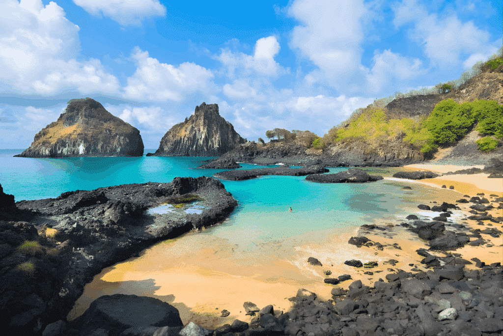 Baía dos Porcos em Fernando de Noronha Baía dos Porcos em Fernando de Noronha