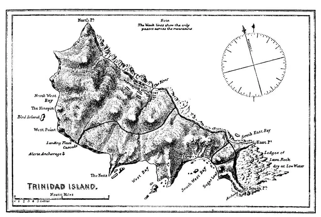 Mapa Histórico da Ilha de Trindade Mapa Histórico da Ilha de Trindade