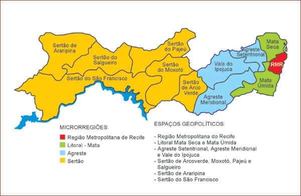 Mapa do Sertão Pernambucano