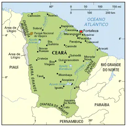 Mapa das Serras do Ceará Mapa das Serras do Ceará