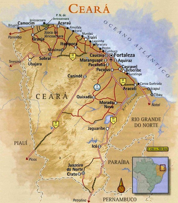 Mapa do Ceará Mapa do Ceará