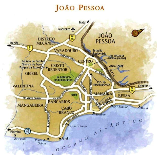 Mapa de João Pessoa PB Mapa de João Pessoa PB