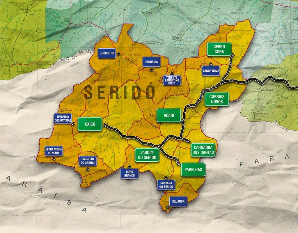 Mapa do Sérido no RN Mapa do Sérido no RN