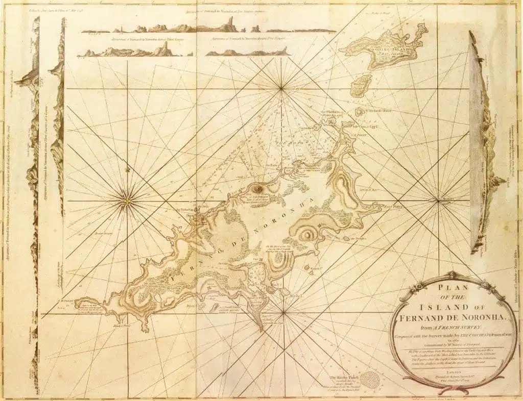 Mapa histórico do arquipélago de Fernando de Noronha Mapa histórico do arquipélago de Fernando de Noronha