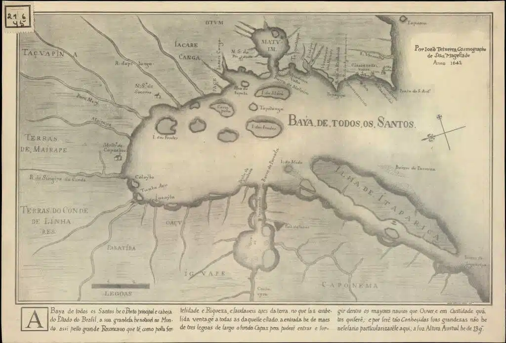 Mapa da Baía de Todos os Santos de 1642 Mapa da Baía de Todos os Santos de 1642
