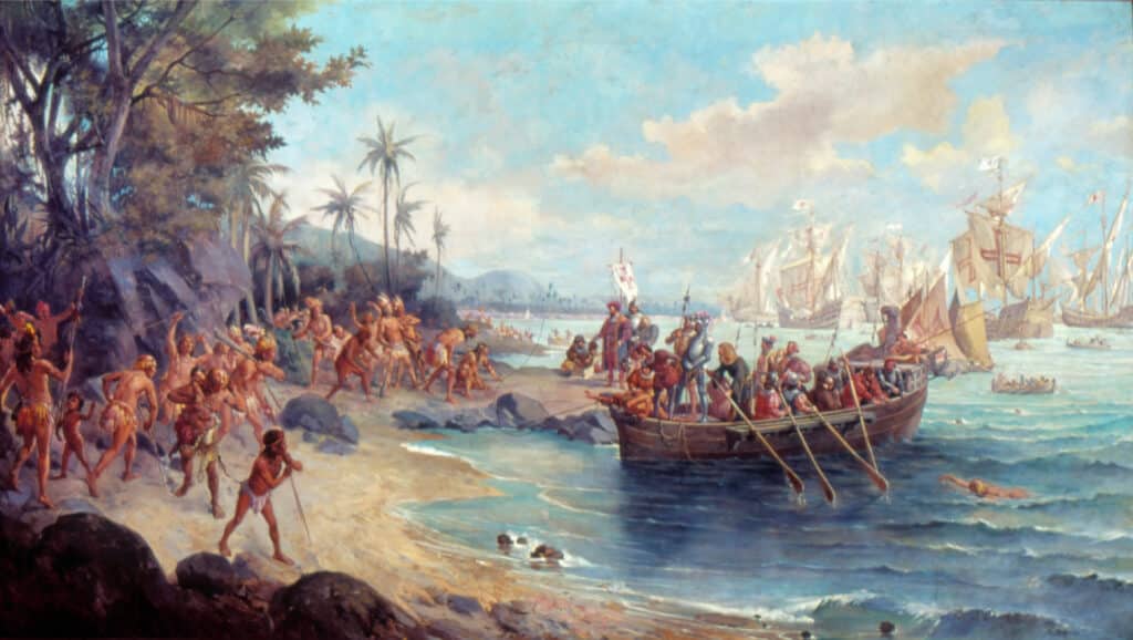"Desembarque de Cabral" - Oscar Pereira da Silva<br /> Pintor brasileiro (1865-1959) "Desembarque de Cabral" - Oscar Pereira da Silva Pintor brasileiro (1865-1959)