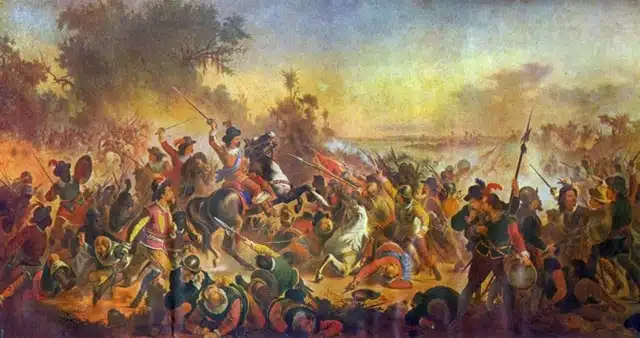 A Guerra dos Guararapes, Quadro de Victor Meirelles, pintado em 1879. A Guerra dos Guararapes, Quadro de Victor Meirelles, pintado em 1879.