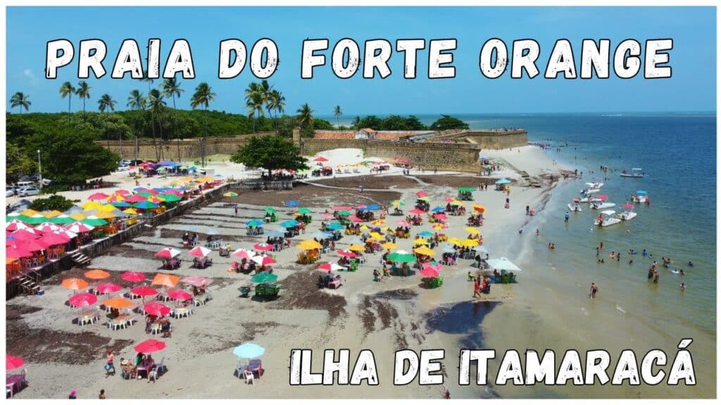Praia do Forte Orange na Ilha de Itamaracá Praia do Forte Orange na Ilha de Itamaracá