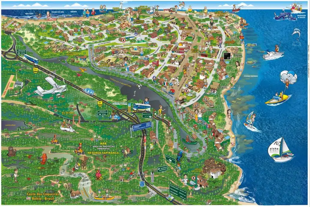 Mapa da Praia do Forte BA Mapa da Praia do Forte BA