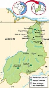Mapa Turistico do Piauí Mapa Turistico do Piauí