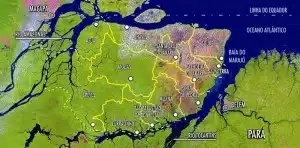 mapa do Arquipélago de Marajó