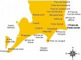 mapa das praias de Maceió em Alagoas mapa das praias de Maceió em Alagoas