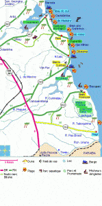 mapa da barra de cunhau RN mapa da barra de cunhau RN