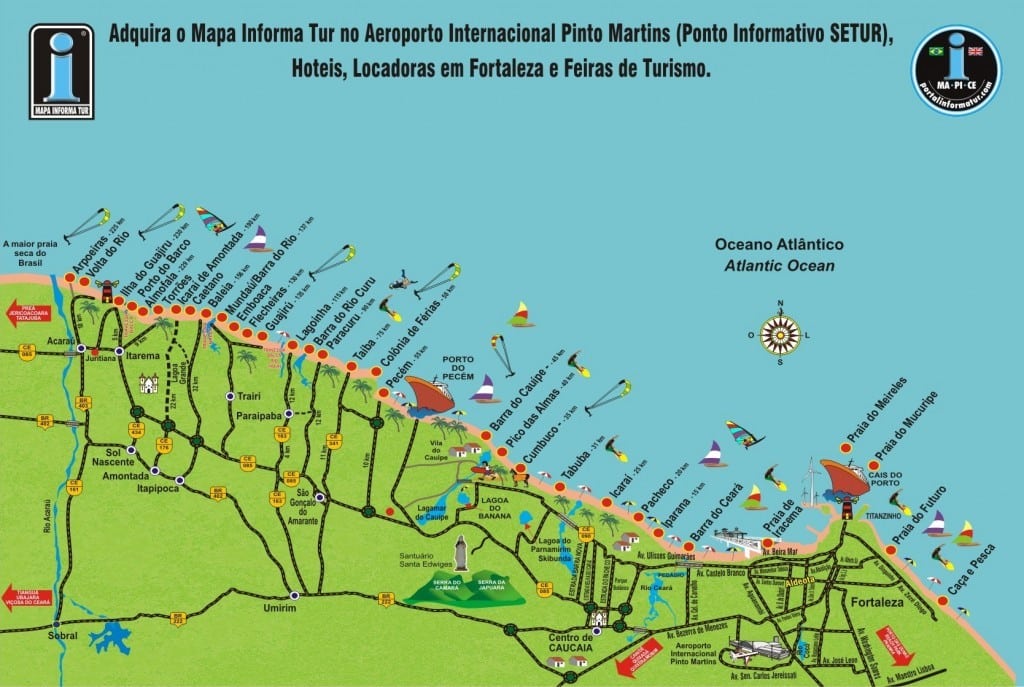 Mapa da Costa Dos Ventos no Ceará Mapa da Costa Dos Ventos no Ceará