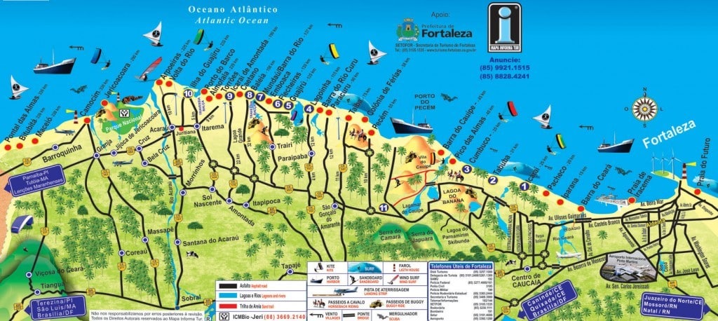 Mapa do litoral Oeste do Ceará Mapa do litoral Oeste do Ceará