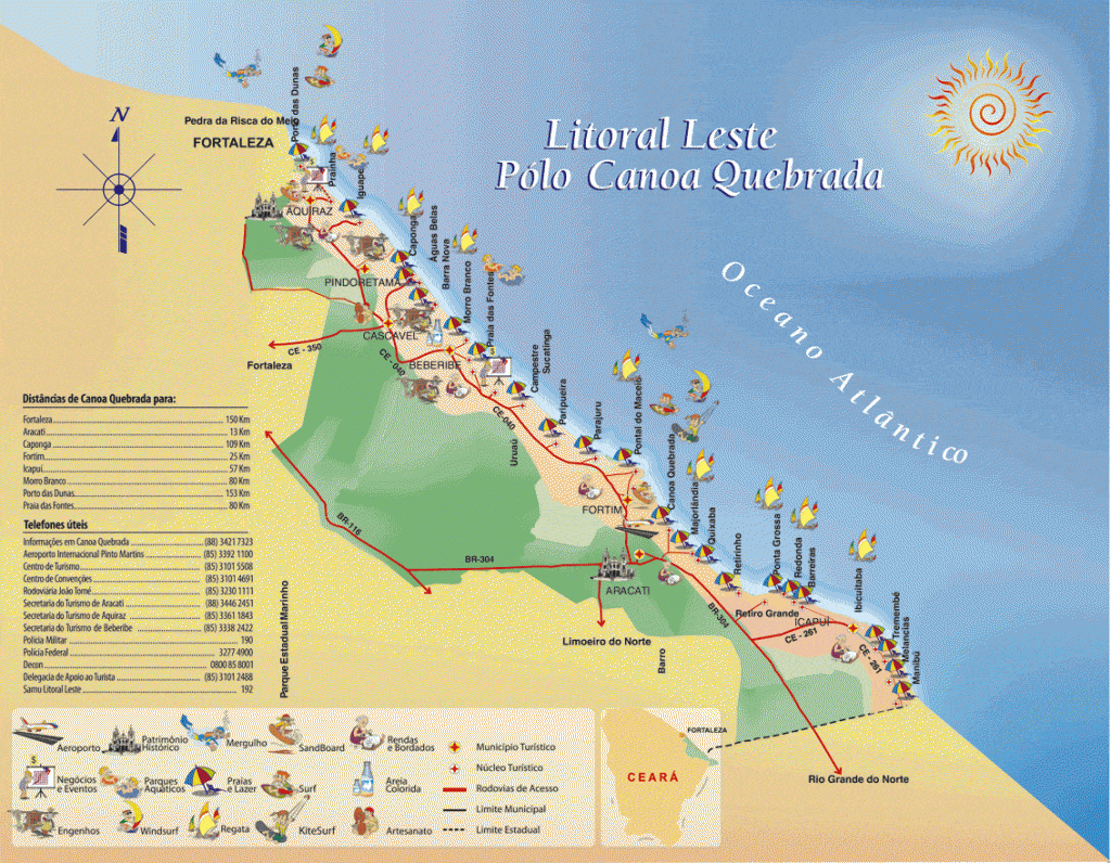 Mapa litoral leste do Ceará Mapa litoral leste do Ceará