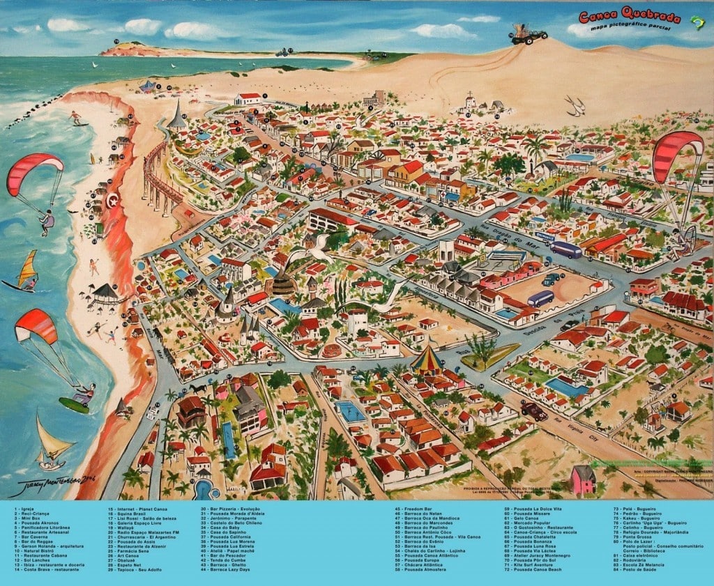 mapa de Canoa Quebrada mapa de Canoa Quebrada no Ceará