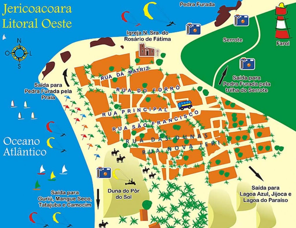 mapa de Jericoacoara mapa de Jericoacoara