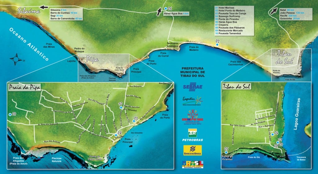 mapa de Tibau do Sul RN mapa de Tibau do Sul RN
