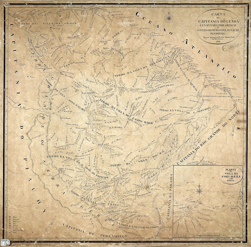 Carta da Capitania do Ceará, António José da Silva Paulet, 1818 Carta da Capitania do Ceará, António José da Silva Paulet, 1818