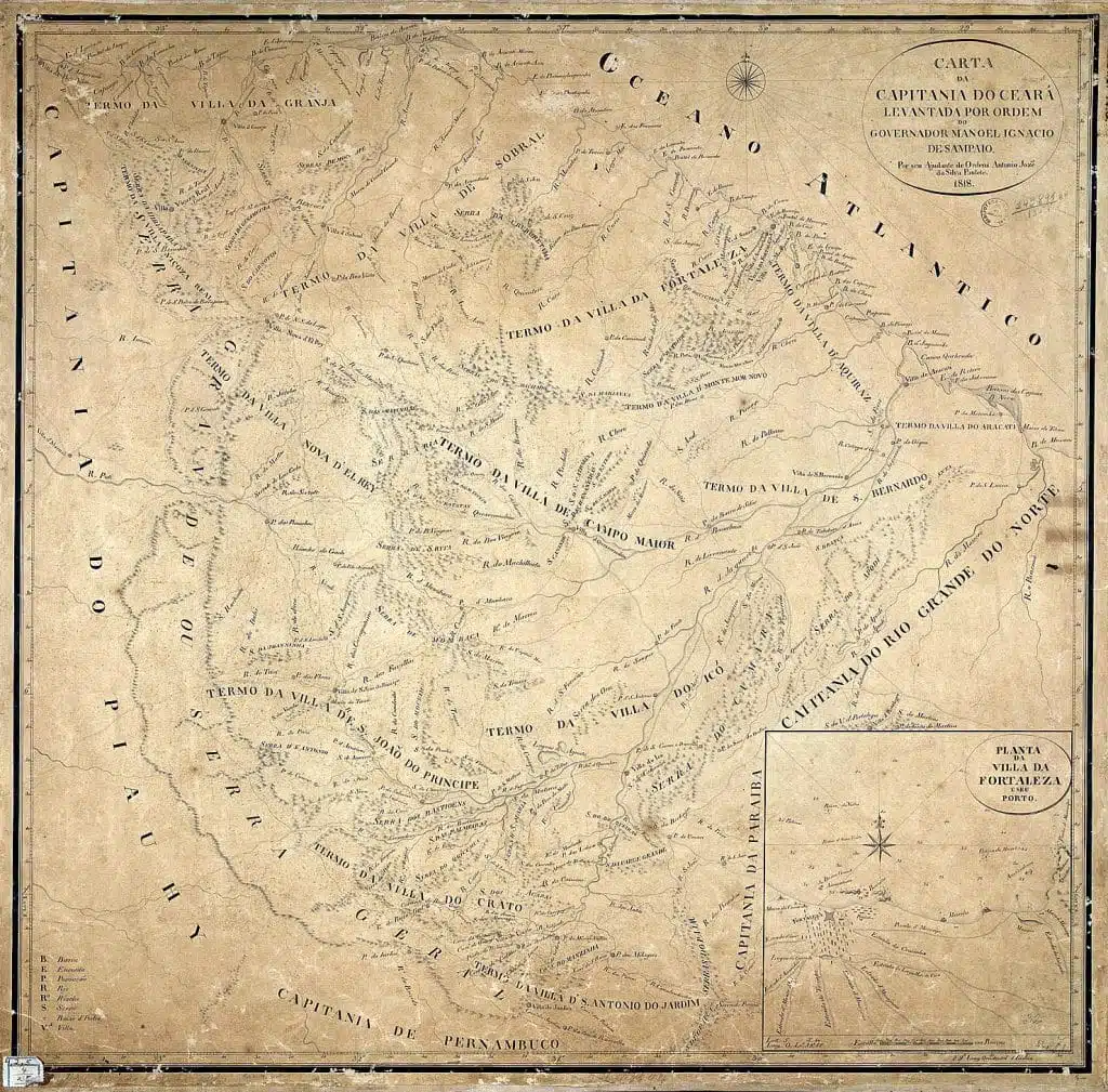 Carta da Capitania do Ceará, António José da Silva Paulet, 1818 Carta da Capitania do Ceará, António José da Silva Paulet, 1818