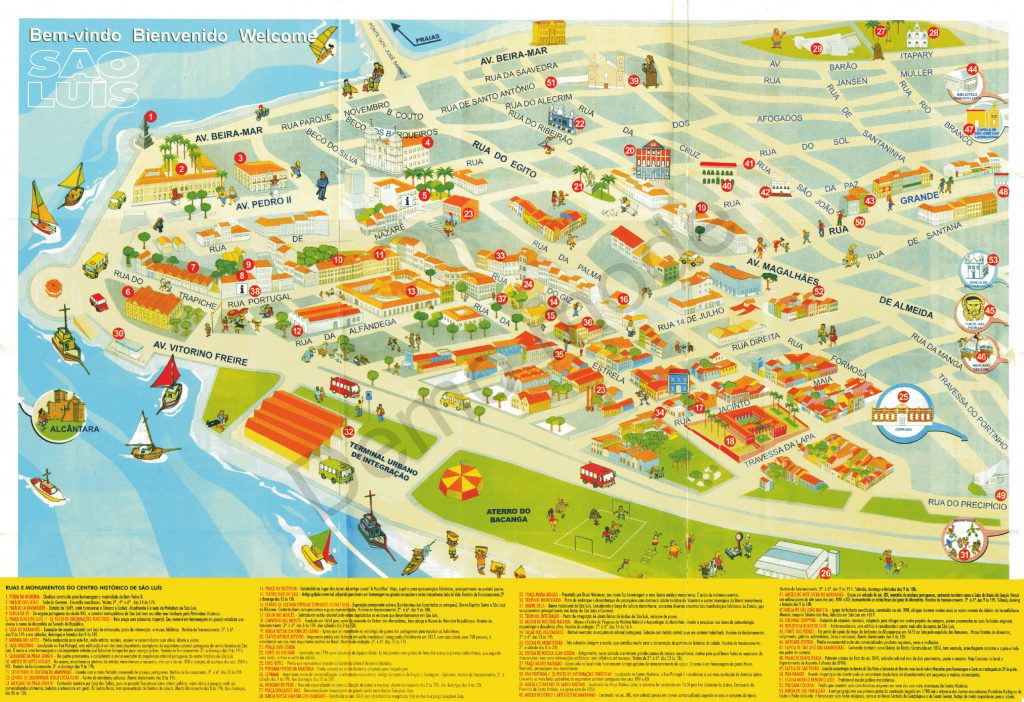 Mapa do centro de São Luís do Maranhão Mapa do centro de São Luís do Maranhão