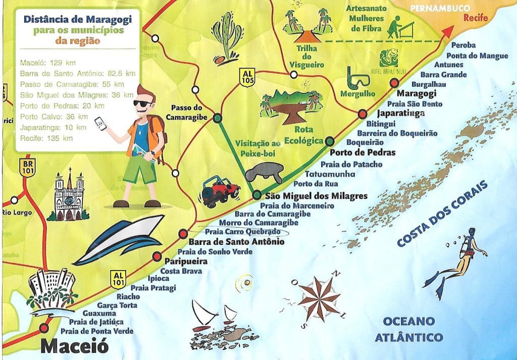 Rota Turística do litoral norte de Alagoas ou Costa dos Corais Rota Turística do litoral norte de Alagoas ou Costa dos Corais