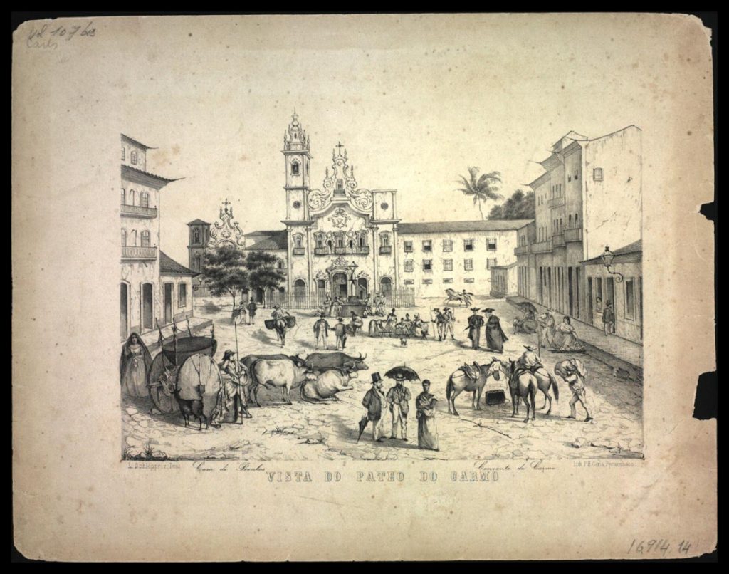 Vista do Pátio do Carmo (1863) em Recife Vista do Pátio do Carmo (1863) em Recife