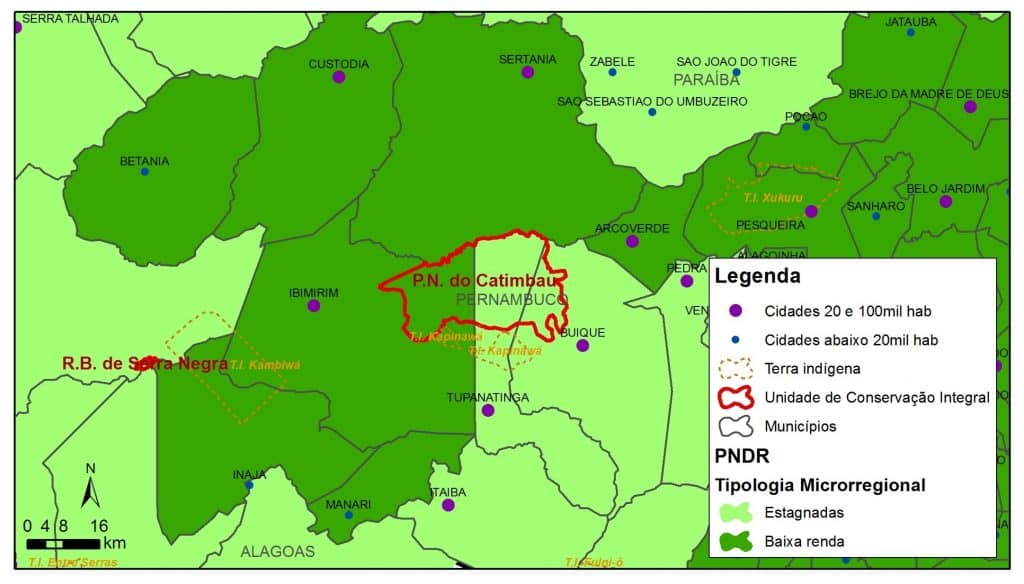 Mapa do Parque Nacional Vale do Catimbau PE Mapa do Parque Nacional Vale do Catimbau PE