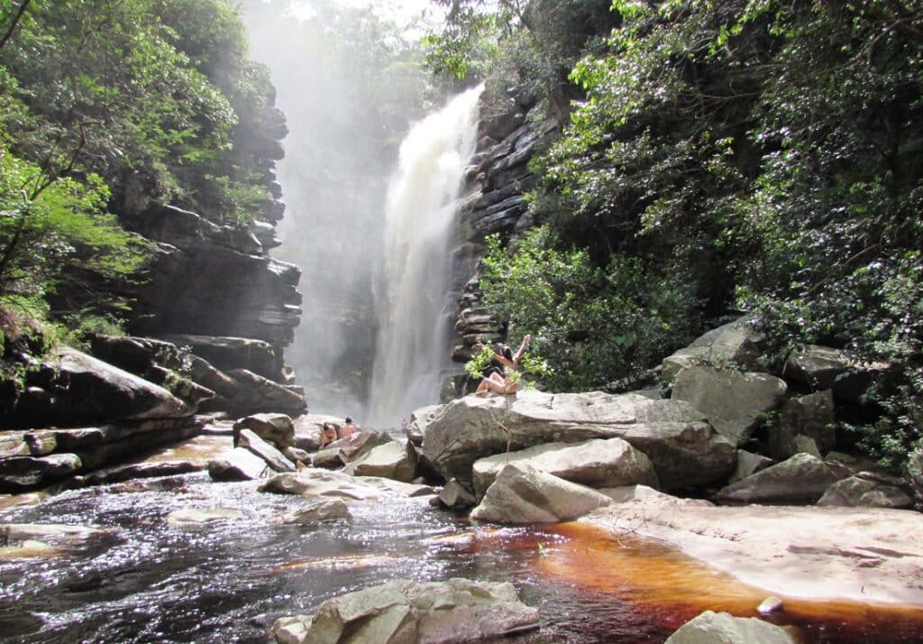 Cachoeira do Mosquito em Lençóis na Chapada Diamantina Cachoeira do Mosquito em Lençóis na Chapada Diamantina