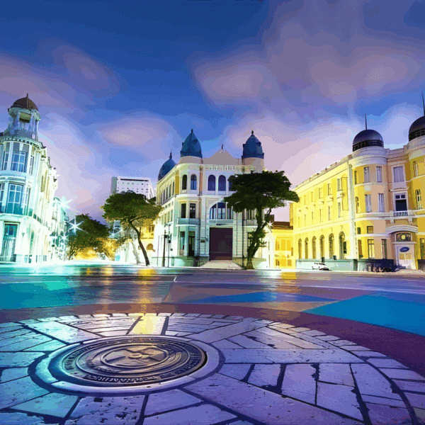 Praça do Marco Zero em Recife PE