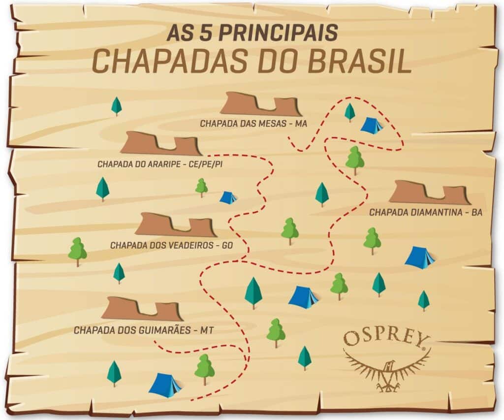 Principais chapadas do Brasil Principais chapadas do Brasil