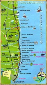 mapa do litoral norte da Bahia mapa do litoral norte da Bahia