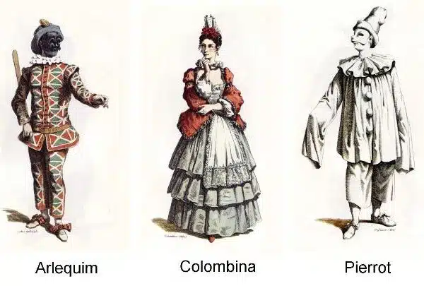 Pierrô, Arlequim e Colombina