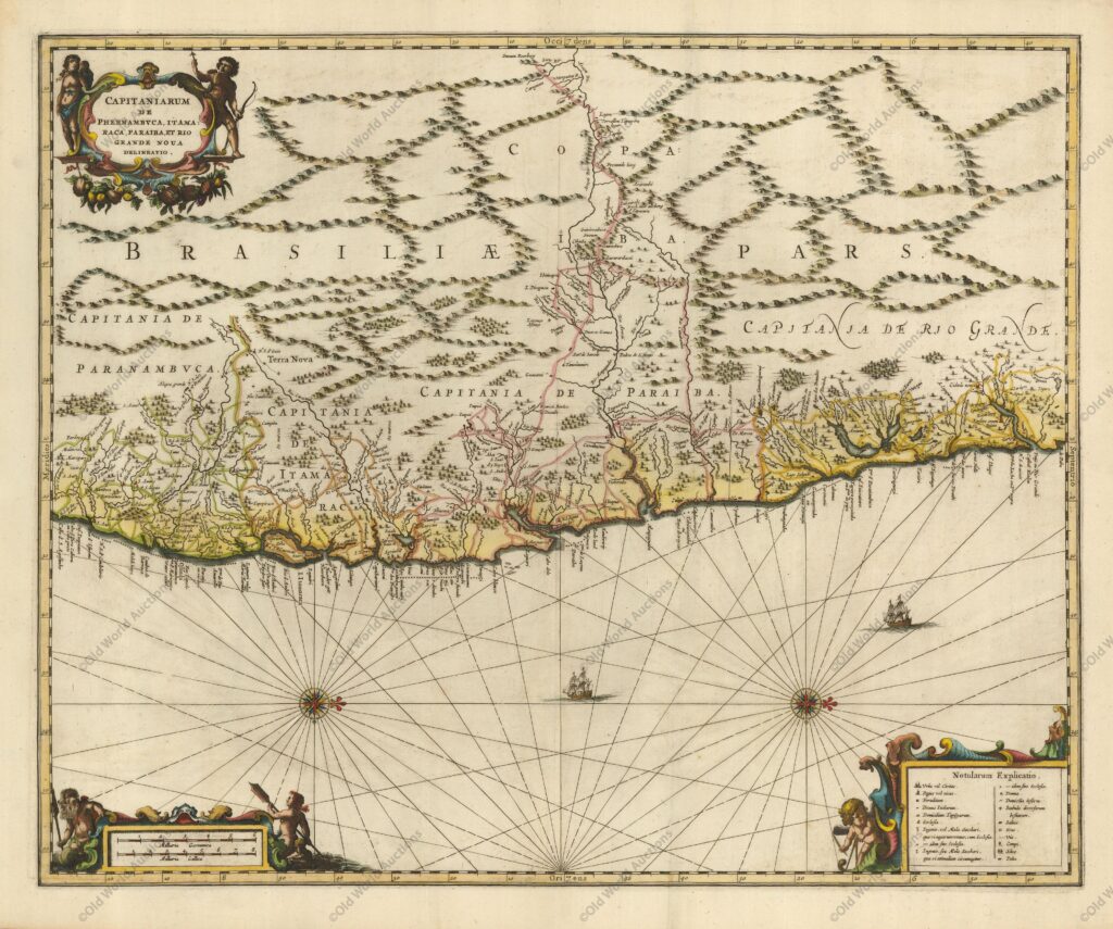 Capitaniarum de Phernambuca, Itamaraca, Paraiba, et Rio Grande Nova Delineatio, 1650 Capitaniarum de Phernambuca, Itamaraca, Paraiba, et Rio Grande Nova Delineatio, 1650