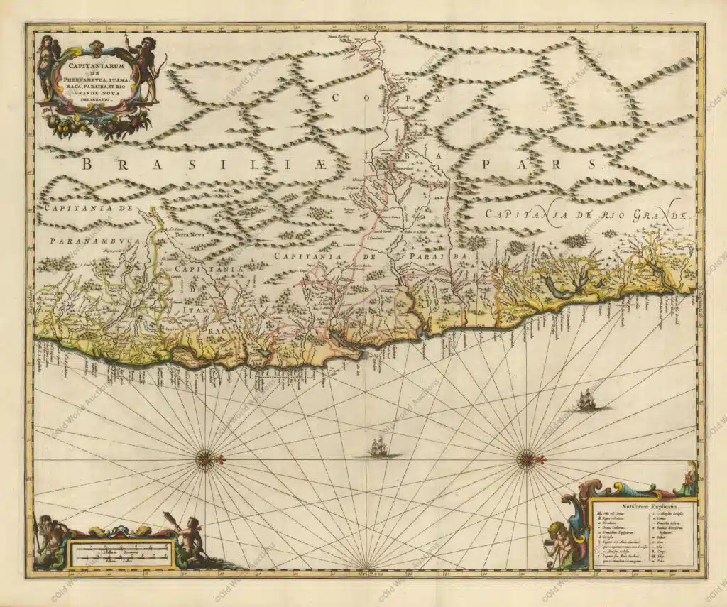 Capitaniarum de Phernambuca, Itamaraca, Paraiba, et Rio Grande Nova Delineatio, 1650 Capitaniarum de Phernambuca, Itamaraca, Paraiba, et Rio Grande Nova Delineatio, 1650