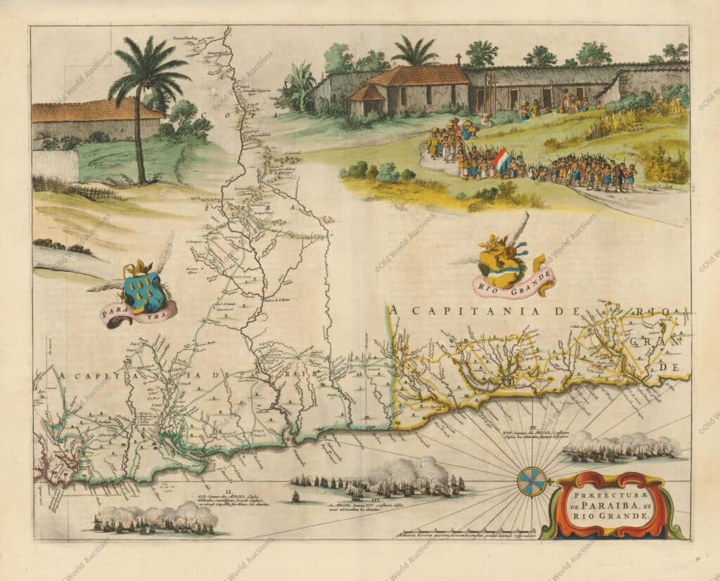 Praefecturae de Paraiba et Rio Grande - Blaeu Johannes - 1662 Praefecturae de Paraiba et Rio Grande - Blaeu Johannes - 1662