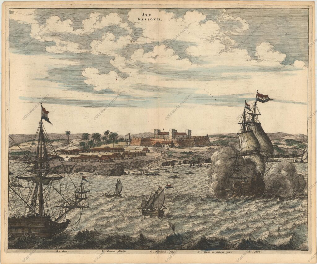 Gravura do Forte de Nassau em Pernambuco de 1671 Gravura do Forte de Nassau em Pernambuco de 1671