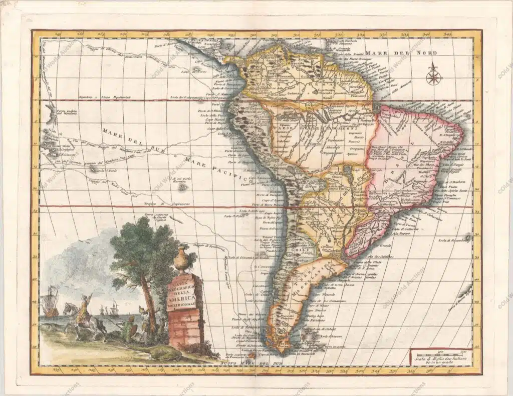 Mapa da America do Sul de 1750 Mapa da America do Sul de 1750